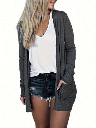 Cardigan For Women,Women's Summer Long Sleeve Lightweight Sweaters Cardigans Fall Oversized Open Front Cardigans Coat With Pockets