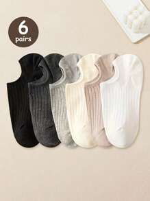 5 par damskich krótkich skarpetek, odporne na zapachy i wilgoć, jednokolorowe, niskie skarpetki, skarpetki typu "no show" na lato, białe