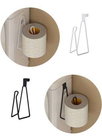 1/2 PCS Wall Mounted Toilet Paper Holder, Bathroom Tissue Roll Dispenser, No Drilling Required