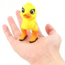 Juguete de pato articulado 3D impreso y divertido, con articulaciones flexibles, juguete antiestrés
