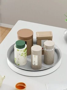 1 件旋转香料和用品收纳架 - 大容量厨房调味品、调味料储存容器、多功能桌面化妆品收纳托盘，适用于厨房、浴室、客厅和卧室