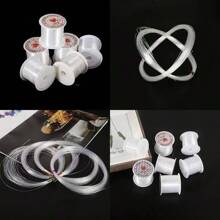 1 件水晶无弹性透明钓鱼线，DIY 缠绕编织流苏串珠线，气球装饰配件，适用于项链、戒指、派对吊坠装饰 - 透明 - 查看 7