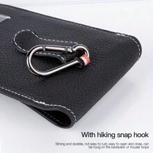 6.7" Phone Waist Pack, PU Leather Fanny Pack Pouch With Strap For Outdoor Sports Casual Use