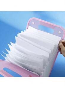 A4 Document Folder With Accordion Dividers, Organizer With Labels, Waterproof Office Size - 綠色 - 查看 8