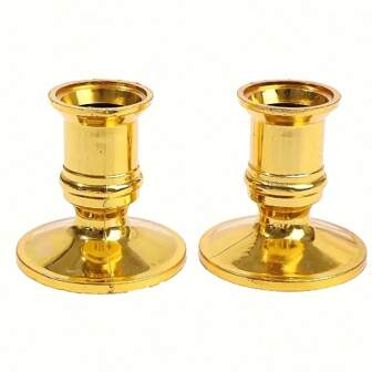 Elegant European-Style Candle Holder - Freestanding, Plastic Base For Kitchen & Dining Decor E-I-D