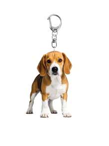 1 件时尚比格犬亚克力钥匙扣，送给宠物爱好者的完美礼物，适合感恩节、圣诞节和万圣节个性化狗钥匙扣 - 轻巧耐用的背包吊坠 - 适合派对礼物和生日礼物学校汽车配件可爱哥特 Y2k - 彩色 - 查看 11