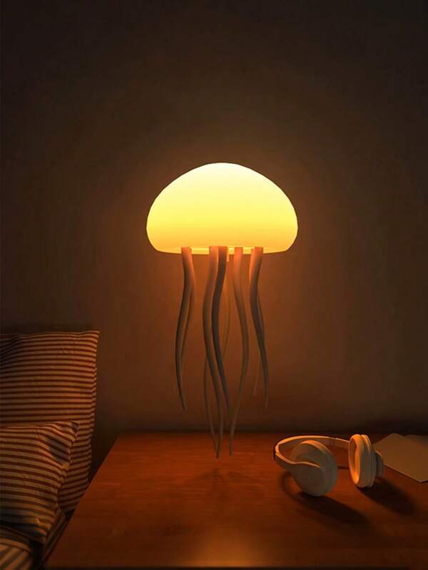1PC Novel Floating Jellyfish Lamp. It's A Moving Jellyfish Lamp, Also A Jellyfish Flowing Lamp And A Jellyfish Mood Lamp. It Can Change Colors. It Is Used For Home Decoration. This Hanging Voice - Controlled Jellyfish Lamp (Comes With A Hanging Part And A Base) Is Suitable For Every Corner Of Indoor Spaces Such As Bedrooms, Kitchens, And Living Rooms. It Is The Best Choice For Festival Gifts And A Great Present.