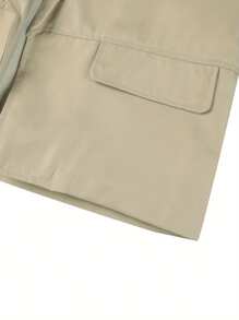 Women Suit Jacket, Solid Color Lapel Long Sleeves Open-Front Loose Formal Coat For Ladies, 8 Colors - Khaki - View 6