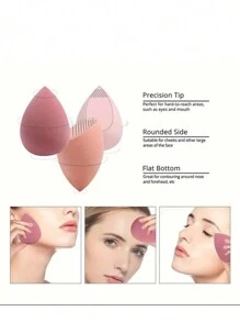 Make-up Schwamm Flaschen Set, nicht saugend, ultra-weich, expandiert im Wasser, trockene und nasse Doppelnutzung, 7 Stücke/Flasche, trocken zum direkten Aufnehmen von Puder verwenden, nass für bessere Haftung und weniger Puderverschwendung