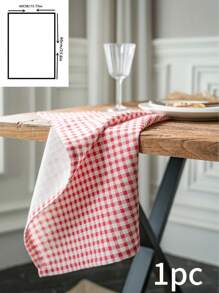 美式乡村风格红色格子长方形餐巾，适合日常使用，节日，派对，生日聚会，餐桌，四季皆宜 - B - 查看 7