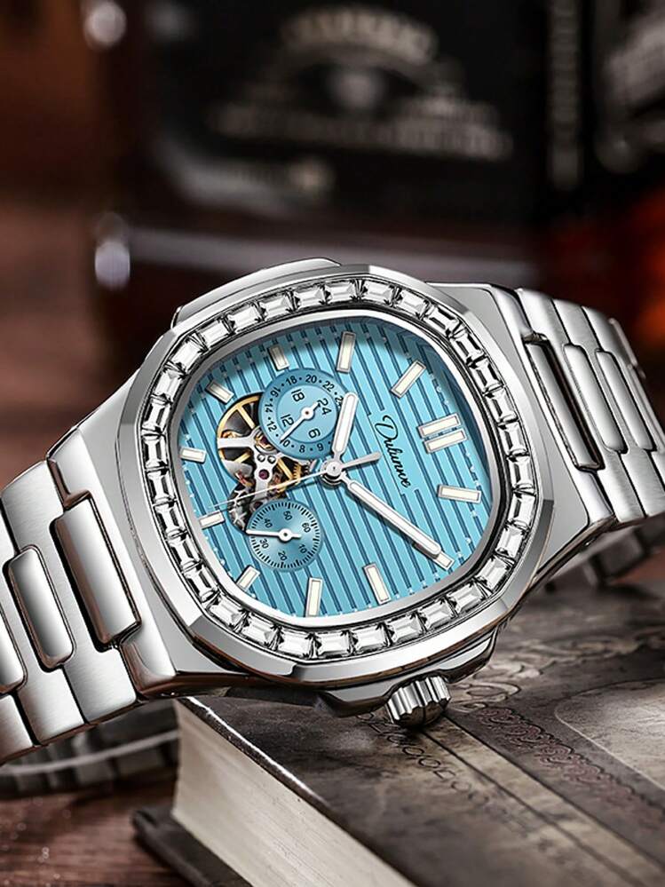 Orologio Uomo Acciaio Inox Impermeabile – Cronografo Multifunzione Con Datario Luminoso, Quadro Analogo Al Quarzo, Regalo Lavoro