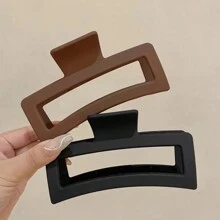3pcs/1pc Extra Large Hair Claws Suitable For Thick Hair, Square Hair Clips For Women, Rectangular Non-Slip Clips,Hair Accessories,Claw Clips,Hair Jaw Clip,Hair Clutch