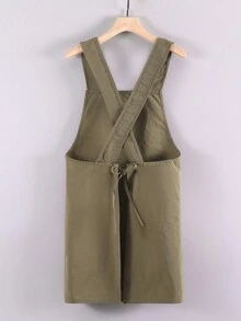 1pc Plain Color Crossover Sleeveless Apron, Minimalist New Design, Waterproof & Oil-Proof For Home Kitchen, Cooking, Work, Catering Use