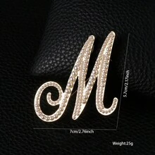 26pcs Pearl Letter Brooch Pins, Vintage Clothing Decorative Accessories, Anti-Slip Fastener Accessory