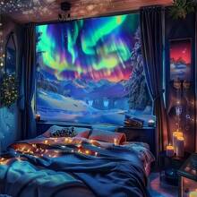 1pc Multifunctional Northern Lights Night Light - 7 Color Remote Control Projection, Dreamlike Bedroom And Living Room Ambiance, Ideal Holiday Gift
