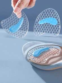 1 Cặp miếng lót chống trượt bằng silicon mềm mại cho phần trước bàn chân, miếng đệm êm ái giúp ngăn ngừa đau nhức và ma sát, thích hợp cho giày cao gót, giày thể thao và dép xăng đan. - Trong sáng - Xem 11