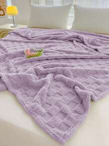 Queen Size Fleece Blanket For Bed - Soft Cozy Fleece Tufted Blanket, Thick Warm Fleece Blanket For Winter, Suitable For Christmas And New Year Gifts (200x220cm) - 紫色的 - 查看 4