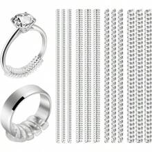 12pcs Ring Adjuster Sizers In 4 Sizes, Invisible Snug Fit Ring Guards For Men & Women, Spiral Silicone Tightening Clips Set - Multicolor - View 1