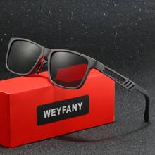 男女方形运动太阳镜，适合户外、骑行、钓鱼、驾驶，配有礼品盒，非常适合节日礼物 - 彩色 - 查看 11