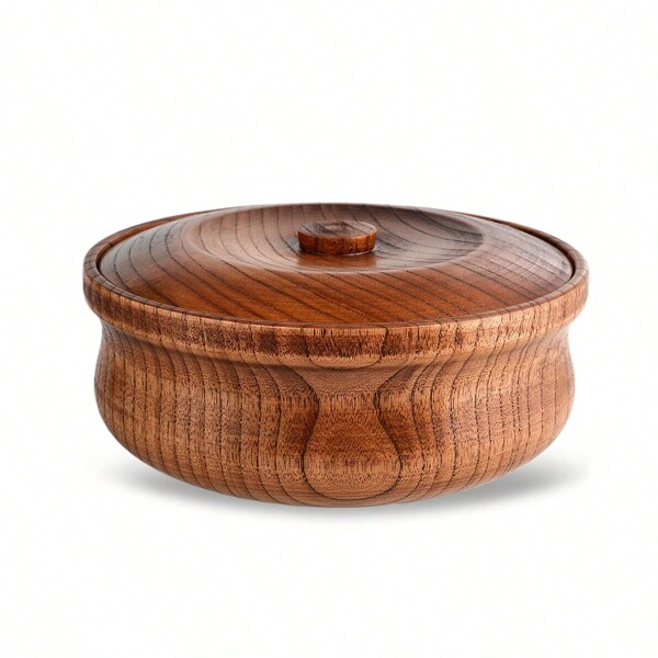 Handmade Jujube Wood Covered Fruit Bowl, Instant Noodle Bowl, Fried Rice Bowl, Fruit Plate, Spring Roll, Snacks, Dried Fruit, Dessert Bowl, Salad Bowl With Adjustable Waist Ring