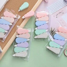 6pcs Macaron Color Correction Tape, Student Smear Correction Error Correction Tape For Instant Correction, Cute Correction Belt Mini Candy Color Student Correction Tape, Easy To Carry, Gifts For Beginning And Graduation Back To School