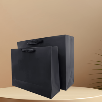 2pcs/8pcs Black Gift Bags With Embossed Handles, High-End, Black Paper Bags, Minimalist Design, Suitable For Home Decor, Office, School, Scarves, Shawls, Snacks, Weddings, Holiday Parties, Gifts For Teachers, Classmates, Colleagues, Friends, Girlfriends, Boyfriends, Brides, Bridesmaids