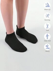 3 đôi, Vớ chạy bộ thể thao cổ thấp Felicigeely, tất thể thao cổ thấp, tất có đệm thoáng khí cho nam và nữ - Nhiều màu - Xem 2