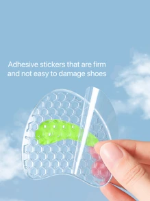 1 Cặp miếng lót chống trượt bằng silicon mềm mại cho phần trước bàn chân, miếng đệm êm ái giúp ngăn ngừa đau nhức và ma sát, thích hợp cho giày cao gót, giày thể thao và dép xăng đan. - Trong sáng - Xem 6