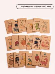 2pcs/4pcs/6pcs Mini Dinosaur/Astronaut/Cat Design Pocket Notebooks, Portable Diary, Memo Pad, Pocket Size (Random Pattern),School Supplies,Back To School - Multicolor - View 10