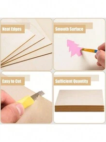 2mm Thick Basswood Board For Crafts,Square Craft Wood Boards For DIY Projects,Architectural Models,Carving,Painting.