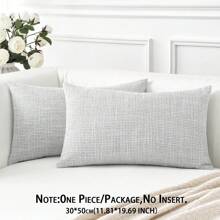 1 Vỏ gối trang trí bằng vải lanh sang trọng, Vỏ gối sofa vuông cho phòng khách, Trang trí nhà cửa, Thích hợp cho ghế sofa, phòng khách, phòng ngủ, trang trại, Cũng có thể dùng làm quà tặng, Dùng cho mọi mùa - xanh xám - Xem 18
