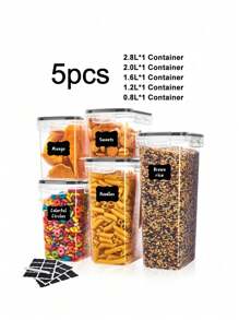 5/6/7/9/15/28pcs Kitchen Gadgets Sale,Non-Airtight Food Storage Containers With Labels And Markings - Pasta, Flour, Sugar And Grains Stay Fresh Longer,Storage,Gifts For Women,Christmas Stuff Clearance,Local Warehouse