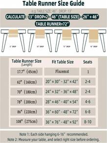 Bubaba 1pc Bohemian Vintage Rectangular Linen Table Runner With Tassel Trim, Brown, Suitable For Home, Kitchen, Dining, Weddings, Parties, Festivals, All Seasons - Beige+Orange - View 3