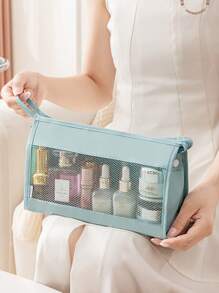 9pcs~1pc Travel Toiletry Bag Set, Portable Organizing Kit Includes Clothing Bag, Underwear Bag, Shoe Bag, Digital Product Storage Bag, Drawstring Pouch, Breathable Mesh Bag, Toiletry Bag, Cosmetic Storage Bag, Large Capacity Makeup Organizer Makeup Case, For Lipstick, Brush, Skincare, Mobile Phone, Coin, Small Items, For Home, Gift, Vacation And Festival Halloween Christmas Multifunctional Use