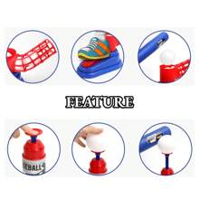 Conjunto de béisbol para niños, 1 bate ajustable y 1 lanzador de pelota con 3 pelotas, juego familiar para interior/exterior, excelente para regalo de Acción de Gracias/Navidad, color azul, material de PP
