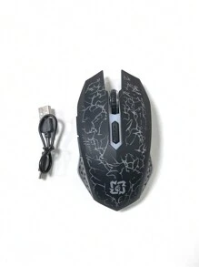 2.4G蓝牙双模无线鼠标 X-36 裂纹灯效，无线蓝牙双模静音可充电三档DPI调节游戏办公笔记本电脑台式机无线RGB背光鼠标