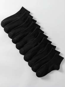5 paia/10 paia/20 paia Calze invernali da donna spesse nere e bianche, alla moda, casual, confortevoli, traspiranti, anti-odore, adatte per sport all'aperto, corsa, fitness, calze a compressione fino al ginocchio, calze alte nere e bianche adatte per affari e vacanze rilassanti