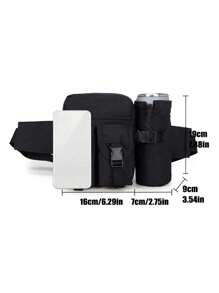 Bolsa de cintura para hombres, bolsa impermeable de nailon para botella de agua y teléfono móvil para senderismo, bolsa de cintura para deportes al aire libre, bolsa de caza, bolsa de cintura resistente al desgaste para viajes, bolsas para hombres, regalos para hombres en Navidad, vacaciones de invierno, regalos del Día del Padre, novio, bolsa negra, artículos esenciales para vacaciones, bolsa para hombre, riñonera, bolsa escolar de verano, bolsa de primavera