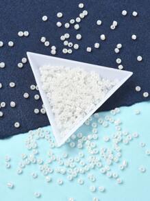 Approx. 1100pcs 3mm Round Glass Frosted Pearl Beads, For DIY Jewelry Making And Decoration