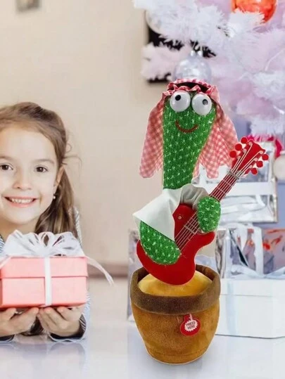 Ropa árabe cactus peluche juguetes electrónicos cantando y bailando cactus lindos juguetes de cactus peludos divertidos educación infantil