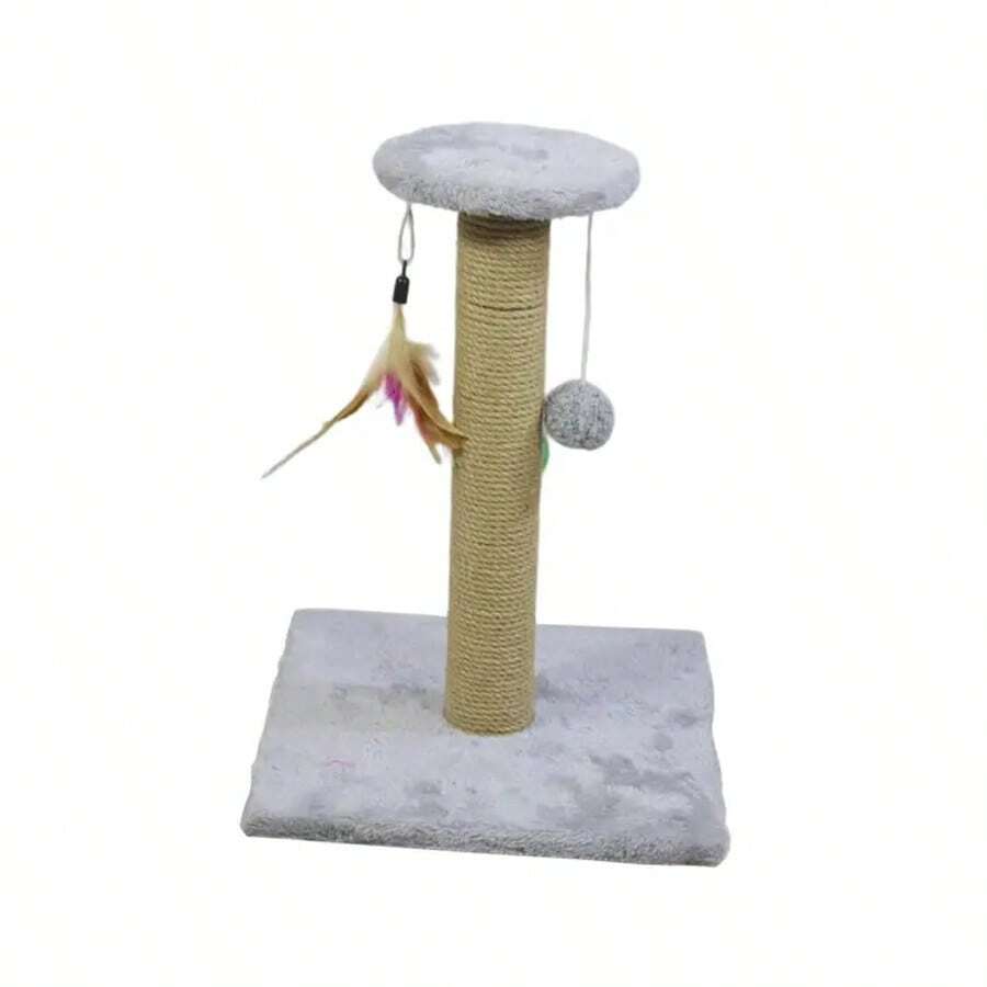 Cat Scratching Post Premium Sisal Rope Scratcher Scratch Post Protecting Your Furniture Durable Climbing For Small Cats Kittens - Blue and White - View 1