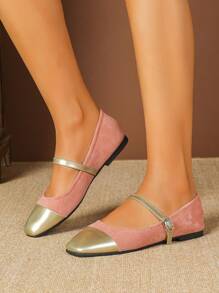 Women's Square Toe Mary Jane Flat Slip-On Shoes