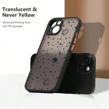 Apple 2pcs Black & White Galaxy Design Acrylic Phone Case Compatible With Iphone Compatible With IPhone 11,IPhone 13,IPhone 14 Pro Max