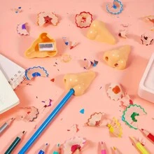 1pc/2pcs/5pcs Novelty Nose Shaped Pencil Sharpener, Quirky Funny Pencil Sharpening Solution For Children Arts & Crafts, Gag Gifts, Birthday Party Favors, Classroom Teacher Rewards