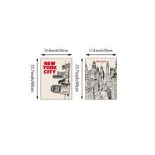 1/2幅纽约市墙面艺术画，纽约天际线和街道标志印刷帆布画，复古纽约海报，现代简约装饰，适用于卧室、客厅或办公室家居装饰，无框 - 彩色 - 查看 8