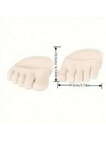 1/2pairs Women's Anti-Blister Half-Palm Five-Toe Socks, Half-Size Pads For Breathable High Heels, Invisible Forefoot Socks Split-Toe High Heels Socks, Non-Slip, Sweat-Absorbent, Breathable And Ventilated, Including Soft Pads For High Heels, Ergonomic Design For Ultimate Comfort