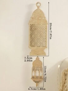 1Pc Moon Star And Moroccan Lantern Wall Decor, Lantern Shaped Wall Decoration, Bohemian Home Decor Accent, Home Decor For Party, Living Room, Bedroom Rama Decoration,Home Decor ,Room Decor,Wall Decor Gifts Birthday Graduation E-I-D