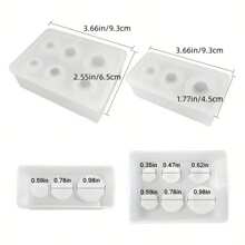 1pc Silicone Ball Mold, Epoxy Resin Mold, Galaxy Ball Mold, UV Resin Craft Ball Pendant Mold, DIY Jewelry Making - White - View 2