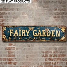 16"X4" Vintage Metal Tin Sign, Rustic Style, Suitable For Fairy Garden, Home, Bar, Garage Decor - All Season Multipurpose Hanging Plate - Multicolor - View 4