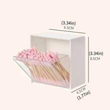 4pcs Plastic Wall Mounted Storage Boxes Dustproof Bathroom Organizer For Cotton Swabs Makeup Adhesive Small Jewelry Holder Box Back To School